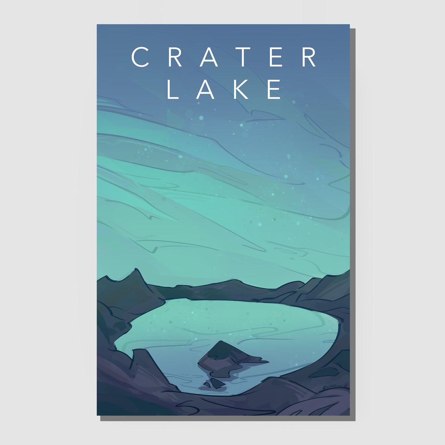 Crater Lake Art Print