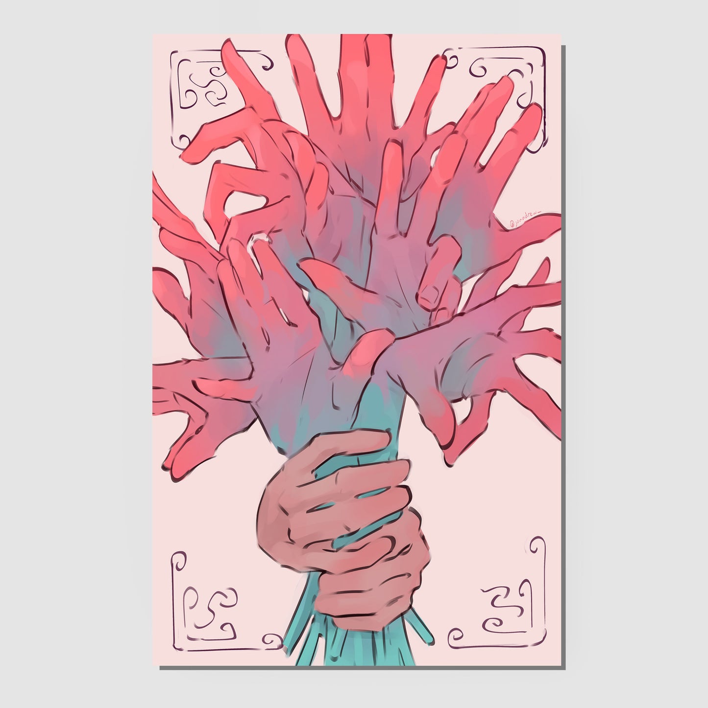 Hand Bouquet Art Print