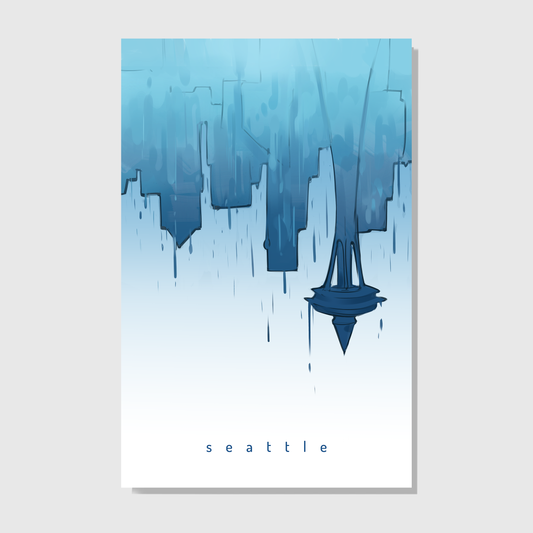 Seattle Rain Art Print